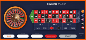 Roulette trainer table