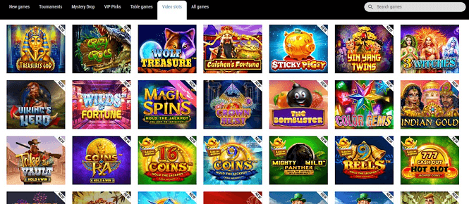A selection of pokies at House of Pokies Casino