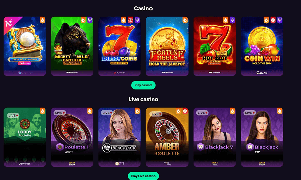 Game selection at WinSpirit Casino Australia
