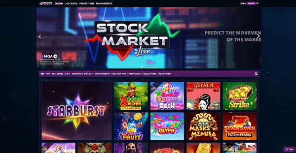 Homepage at 4Stars Games Casino