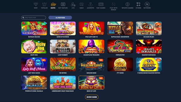 Slotman Casino slots section