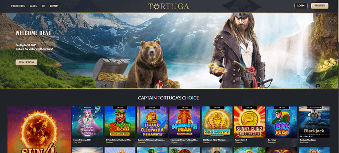 Tortuga casino homepage