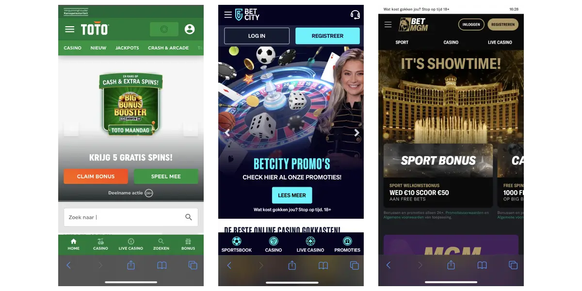 mobile apps Nederland betcity toto betmgm