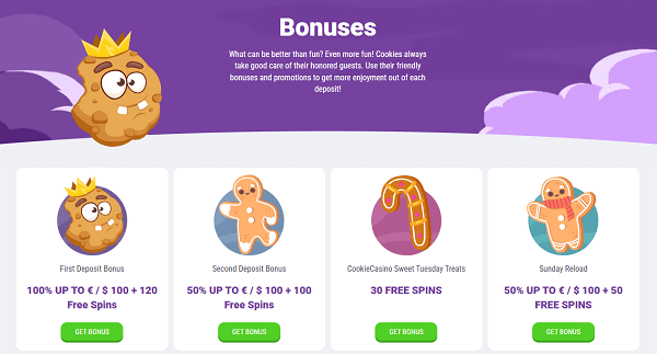 Cookie casino Bonus pagina