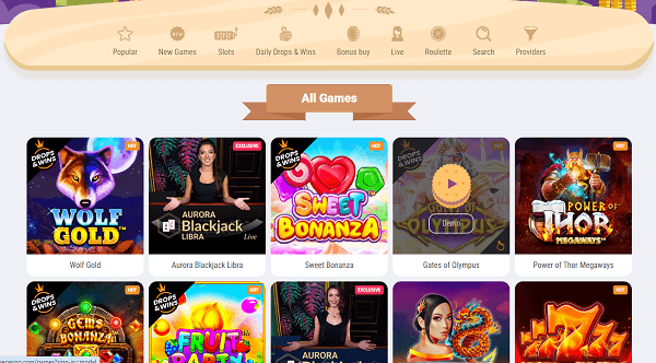 Spelaanbod bij cookie casino