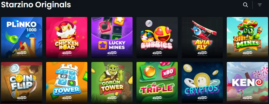 starzino originals games screenshot