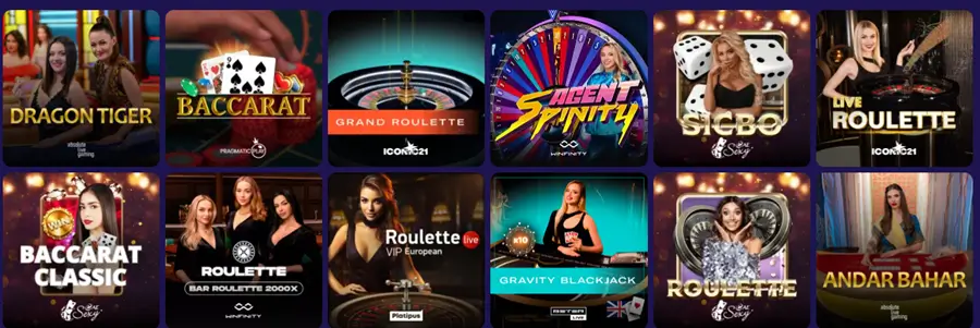 Igobet screenshot van het live casino