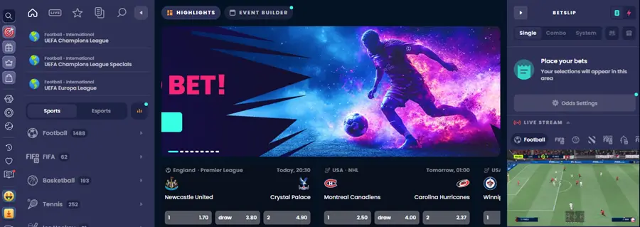 booms.bet sportsbook screenshot