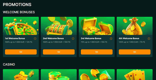 Bonussen en promoties van Lucky gem casino