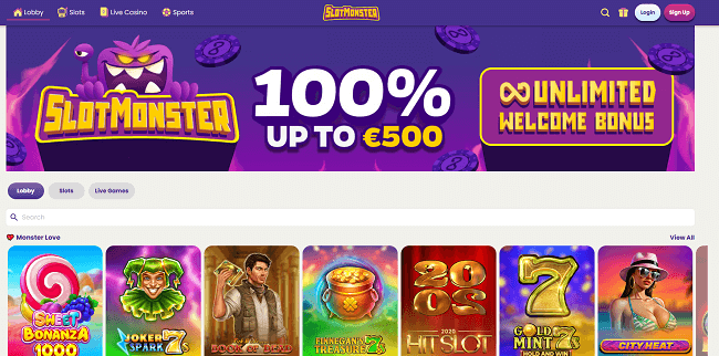 Slotmonster home pagina
