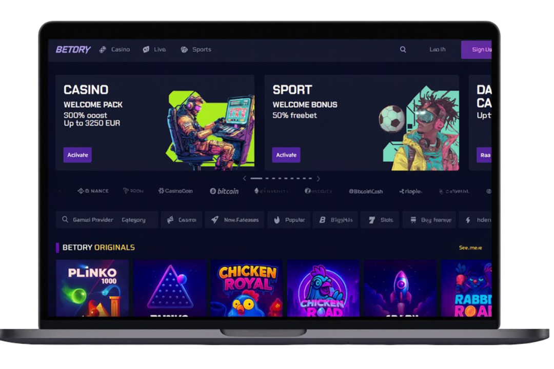 betory casino mockup