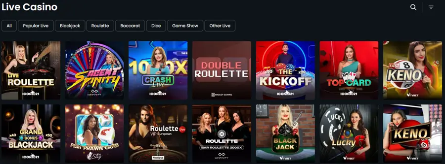 live casino starzino screenshot