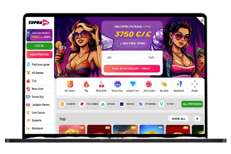 supraplay laptop mockup