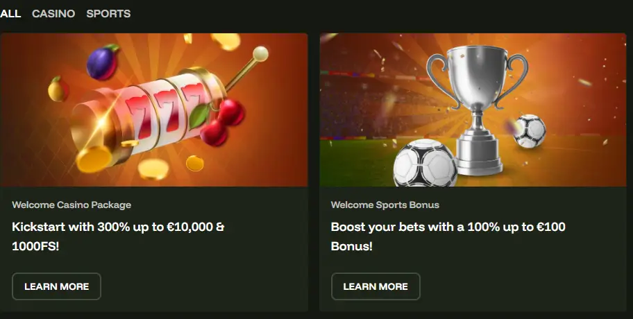 welkomstbonus bij bets bunny