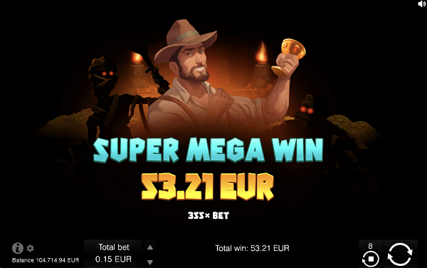 Super mega win bij mummy's gold