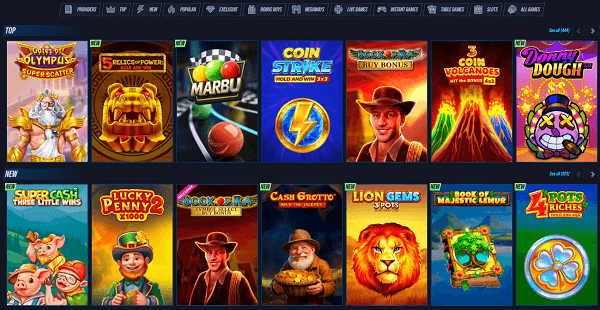 Spelaanbod van vegashero casino