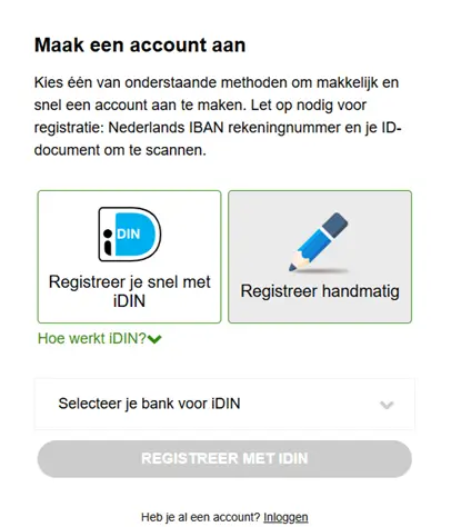 idin tonybet registratie