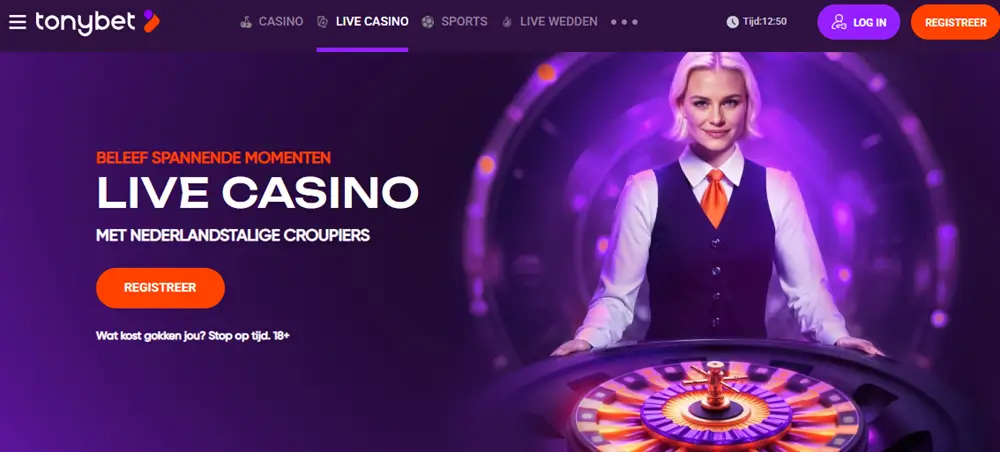 tonybet live casino screenshot