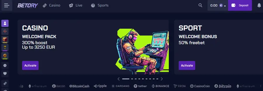 betory bonussen en promoties