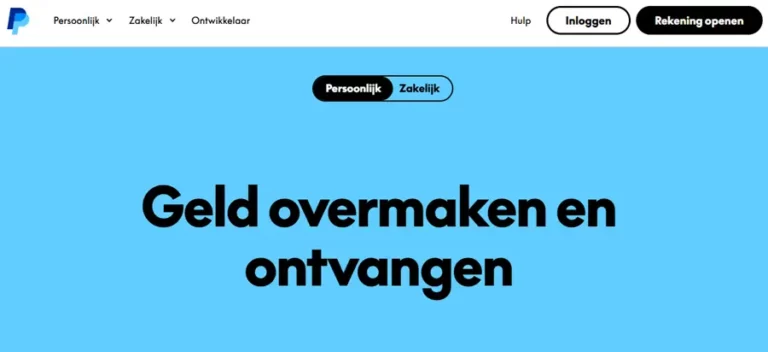 paypal homepage screenshot